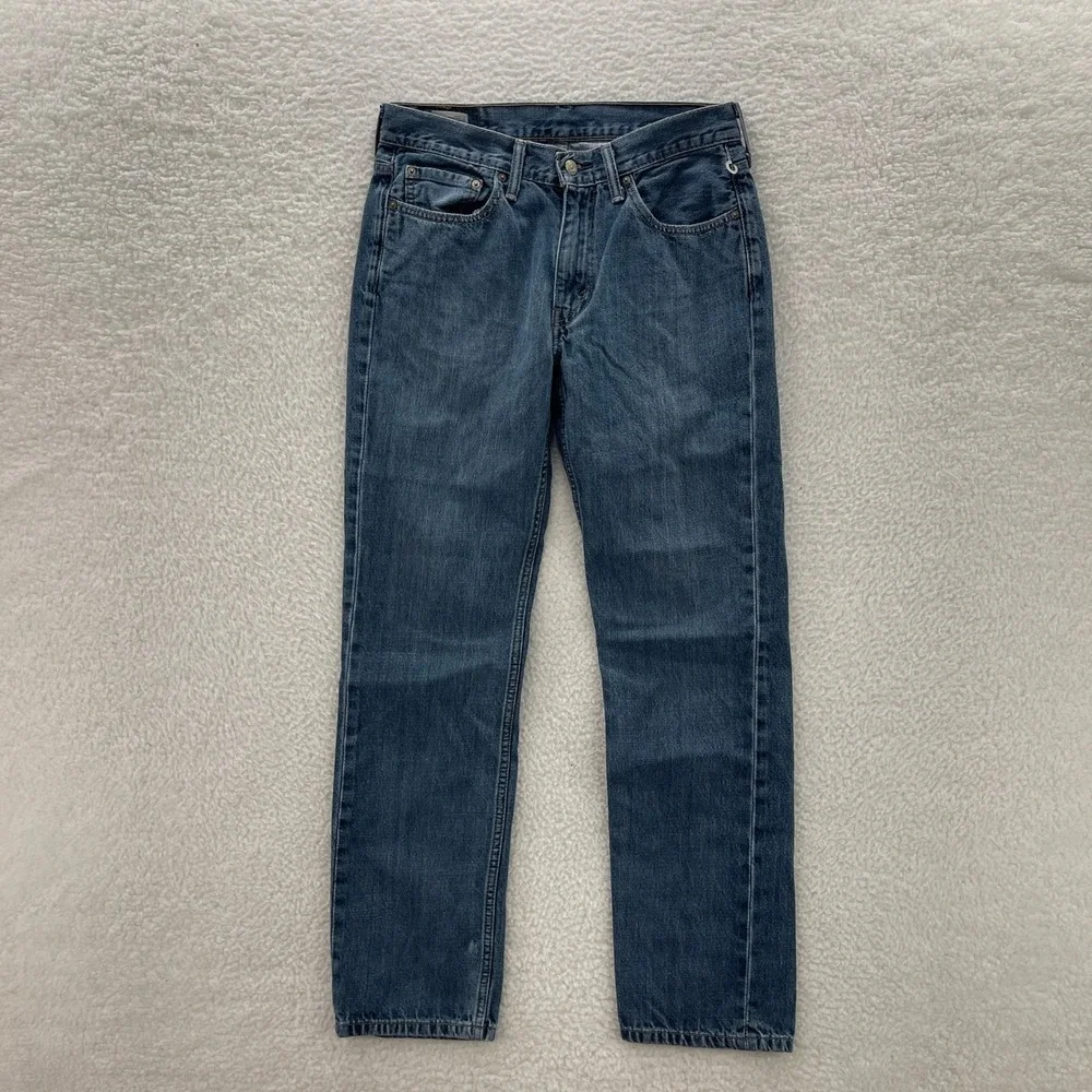 Levis Jeans Mens 32x34 Blue 514 Straight Fit Medium Wash Denim Casual Workwear